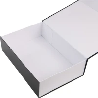 Glänzend laminierte Magnetboxen - Schwarz/Weiß 35x25x10cm - 25 Stück