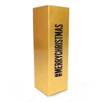 Weihnachts-Weinflaschenbox mit Magnetverschluss - #FROHEWEIHNACHTEN Gold - 25 Stück