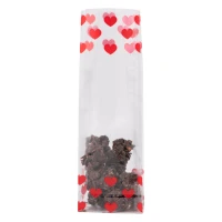 Bodenbeutel 70 + 40 x 220 mm Valentinstag - 1.000 Stück