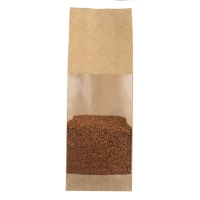 Bodenbeutel KRAFT 120+70x330 mm mit rechteckigem Fenster - 1000 Stück