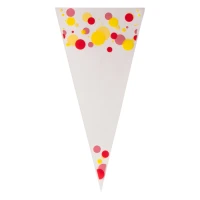 Spitztüte Punktmuster Rot/Gelb - 250 x 460 mm - 1 Pfund - 1.000 Stück