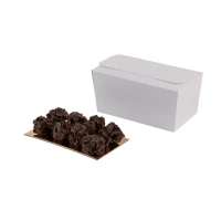Weißes Pralinenkästchen 250 Gramm - 100 Stück