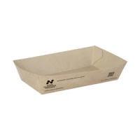 Pommes-Schale A14 – Karton – 15,5x8,5x3,8 cm – „Notpla“ – 540 Stk./Karton
