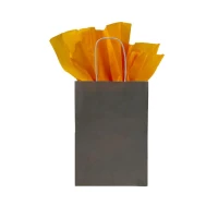 Papiertüte mit gedrehtem Griff 190 + 80 x 220 mm grau - 250 St./Pack