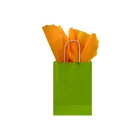 Papiertasche mit gedrehten Griffen 150 + 85 x 215 mm grün - 250 St./Pkg