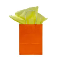 Papiertüte mit gedrehtem Griff 220 + 100 x 300 mm Orange - 250 Stk/Pack