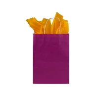 Papiertüte mit gedrehtem Griff 190 + 80 x 220 mm Rosa - 250 Stück/Karton
