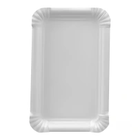 Schale - Pappe - Weiß - Rechteckig - 110x175 mm