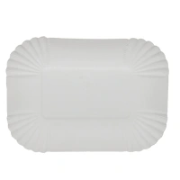 Schale - Pappe - Weiß - Rechteckig - 130x175x30mm