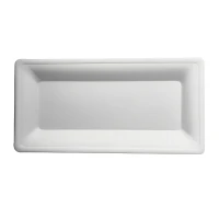 Tafel - Bagastro - Zuckerrohr - Weiß - Rechteckig - 130x260mm