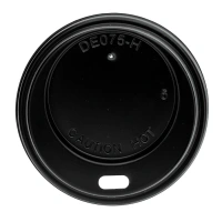 Deckel Schwarz (PS) für 70mm/7oz Becher - 1.000 Stk/Karton