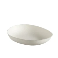 Bagastro Zuckerrohr Teller Oval Weiß/150mm - 40 Stück
