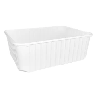 Lebensmittelschale PP 690/1000cc Weiß 180x135x60mm - 400Stk/Karton