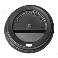 Deckel Schwarz (PS) für Becher 80mm/8oz - 1.000 Stk/Karton