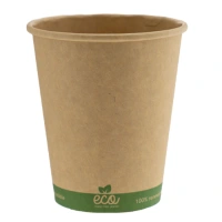 Bio Kaffeebecher Kraft 200cc/8oz (Karton/PLA) - 1.000 Stk./Karton