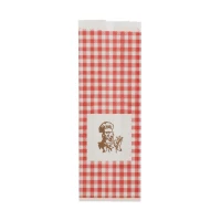 Frikandel-Tüten Nr. 11 – Rotes Karomuster – Breit – 10 kg/Karton