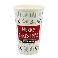 Papp-Kaffeebecher Weihnachten 300cc/10oz - 1.000 Stk/Karton