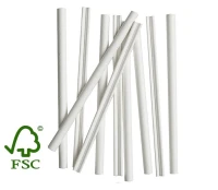 Papier-Rührstäbchen FSC® Weiß 110mm Ø6mm im Spender 500 Stück