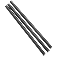 Schwarze Papierstrohhalme 195mm Ø8mm - 1000 Stück (10 x 100 Stück)