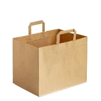 Braune/Kraft Papiertüten 32x22x25cm - 250 Stk/Karton