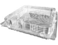 Blister für Gebäck/Brötchen APET 32x31,2x8,1cm - 110 Stk./Karton