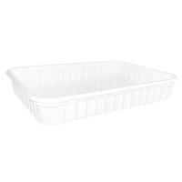 Lebensmitteltablett PS 390/250cc Weiß 180x135x31mm – 400 St./Paket