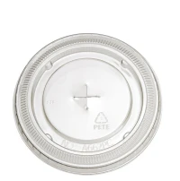 Flacher Deckel (PET) mit Kreuzschlitz (X-Slot) Ø93mm – 1.000 Stk/Karton