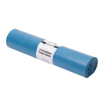 Müllsäcke Poly-Line Blau LDPE - 45my - 65/25x140cm 350 Liter - 100 Stück