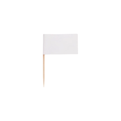 Weiße Fähnchen - 500 Stück/Packung