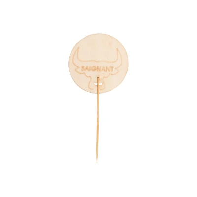 Steakmarker Bambus Saignant (Medium Rare) – 100 Stk/Pck.