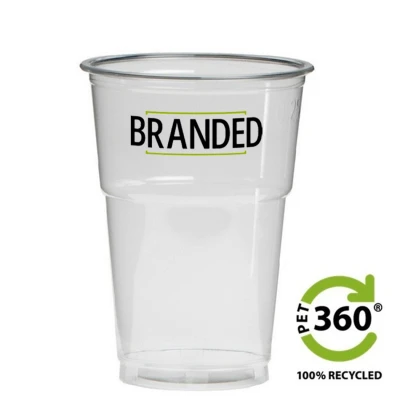 Nachhaltiges bedrucktes Plastikbierglas (PET360®) 250cc (300cc max)