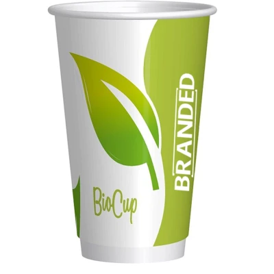 Bedruckte doppelwandige BIO-Trinkbecher 400cc/16oz