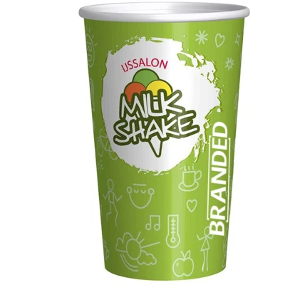 Bedruckte Milkshakebecher aus Karton 500cc/20oz Vollfläche