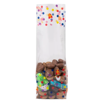 Blockbodenbeutel 80 + 50 x 250 mm Nikolaus - 1.000 Stück