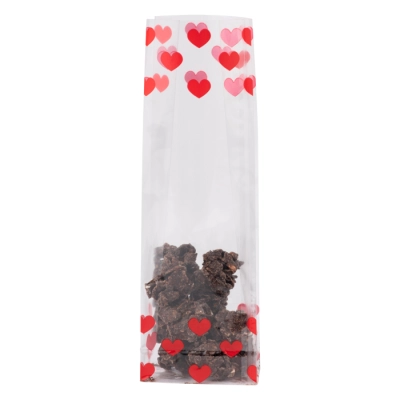 Bodenbeutel 70 + 40 x 220 mm Valentinstag - 1.000 Stück