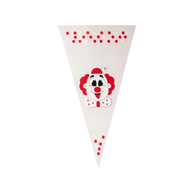 Clown-Spitztüten - 180 x 370 mm - 0,5 Pfund - 1.000 Stück