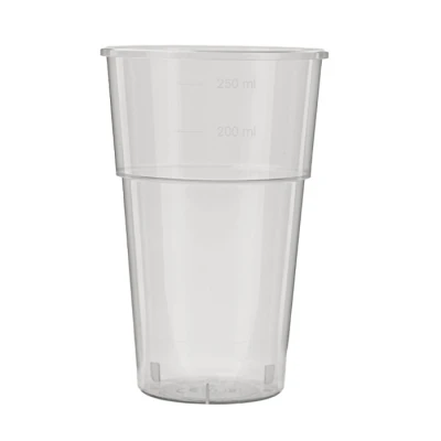 Wiederwendbares Kunststoff-Bierglas Budget (PP) 200cc (250cc max) - 1.000 St./Karton.