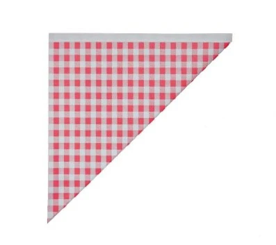 Papiertüte K21 – 210 mm – Rotes Karomuster - 5 kg/Karton
