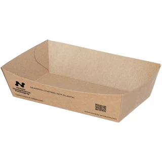 Pommes-Schale A9 - Karton - 12x7x3,5 cm - "Notpla" - 840 Stk/Karton