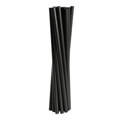 Wiederverwendbare PP Trinkhalme Schwarz 240mm - 2.500 Stk./Karton.