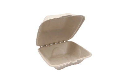 Hamburgerboxen aus Zuckerrohr 115x110mm Maxi - 500 Stk./Karton