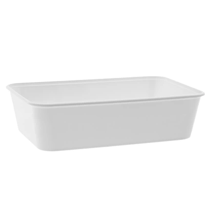 Mikrowellengeeignetes PP-Gefäß 750ml - Weiß - 170x115x58mm - 500 St./Karton