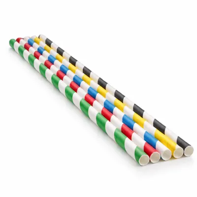 Papiertrinkhalme sortiert 210 mm Ø 6 mm – 5.000 Stk./Karton