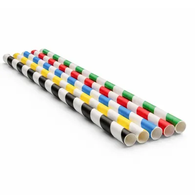 Trinkhalme Papier Sortiert 210 mm Ø 8 mm – 5.000 Stk./Karton