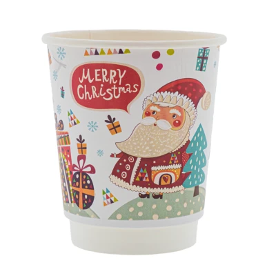 Doppelwandiger Pappbecher: Weihnachten 200cc/8oz - 500 Stück