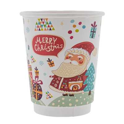 Doppelwandiger Pappbecher: Weihnachten 300cc/12oz - 500 Stück