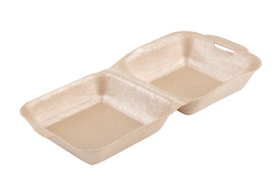 EPP Hamburgerbox Groß - 312x146x47mm - Champagner - 300 Stk/Karton