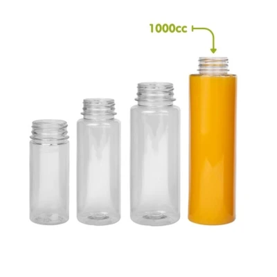 Rechte Flasche (XL) - 1000 ml - 60 Stk./Karton