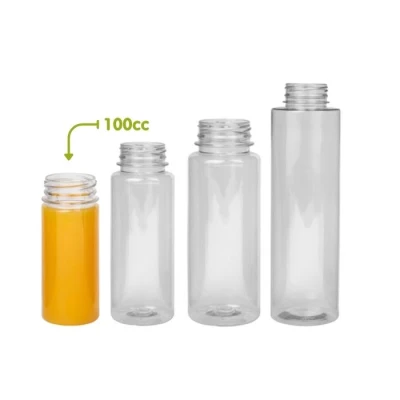 Rechte Flaschen (XS) - 100 ml - 80 Stk./Karton