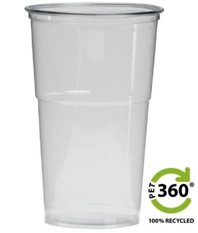 Nachhaltiges Plastikbierglas PET360® 500cc (650cc max) - 800 Stk./Karton